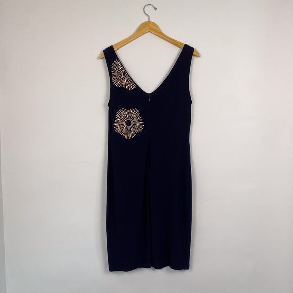 Joseph Ribkoff Studded Dress in Midnight Blue 10 - Picture 7 of 8